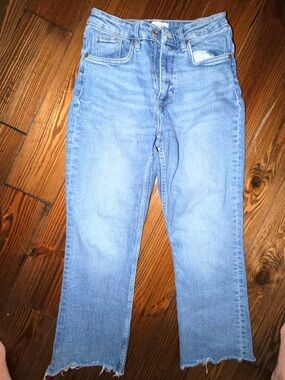 Zara Light Blue High-Rise Jeans
